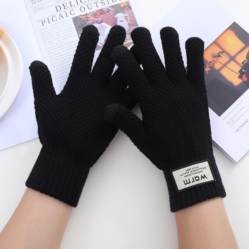 Winter Warm Touch Screen Gloves, 1 Pair Non-slip Thickened Gloves for Christmas Gift, Outdoor Cycling Hiking Fishing Gloves, Sports & Outdoor Clothes Accessories