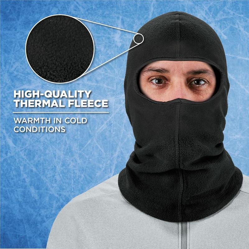 Winter Face Mask, Thermal Black Fleece