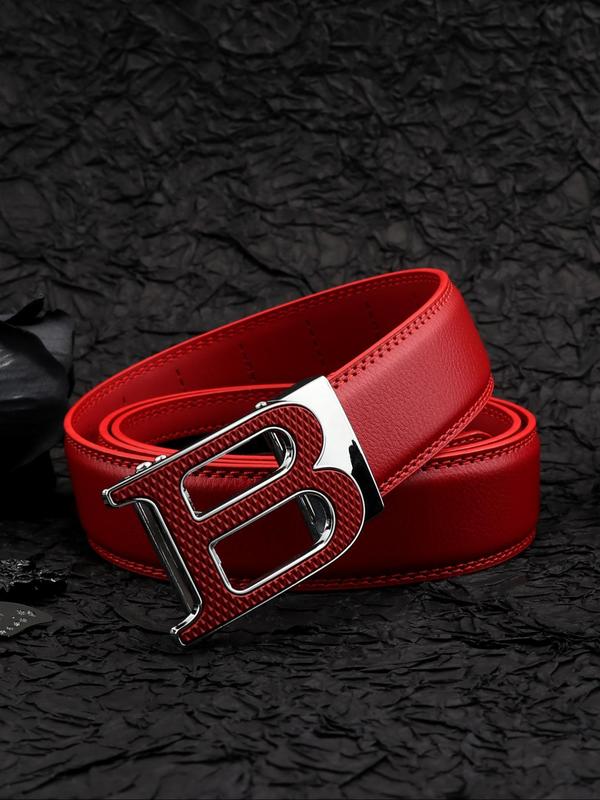 Men's Business Fashion Letter B Design Belt, Casual Waistband for Jeans Trousers, Fashion Belt for Party, Daily Decor, All-match & Exquisite Belt for Gift