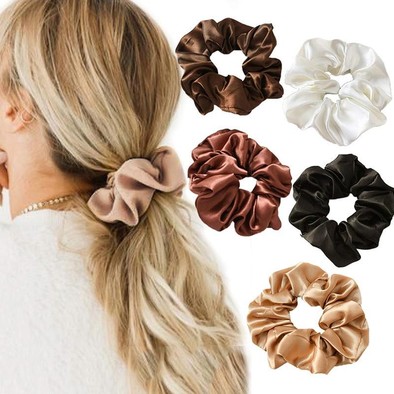 Alipearl Hair Silk Scrunchies Soft Satin Hair Scrunchies Elastic Hair Tie