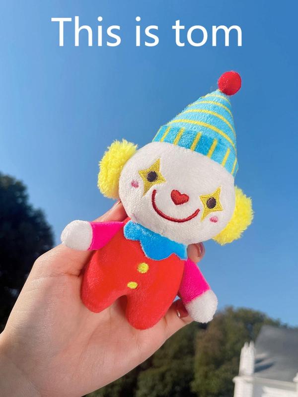 Creative Cartoon Clown Shaped Bag Charm, Cute Keychain, Plush Doll Decoration for Couples, Friends, Family