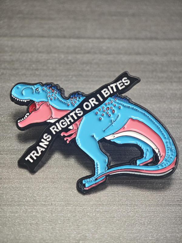 Cute Tyrannosaurus Rex Design Brooch, Fashion Alloy Badge for Daily Clothing Decor, Trendy All-match & Exquisite Brooch for Birthday Gift