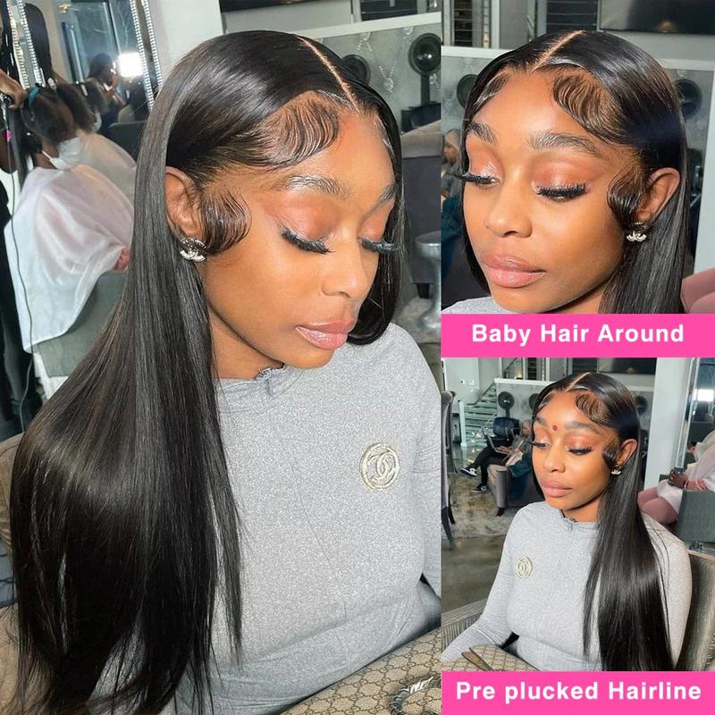 Bling Hair Brazilian Bone Straight 13x4 Transparent Lace Front Wigs Wig Real Hair 13X6 HD Lace Front 180 Density Ready To Wear For Black Women