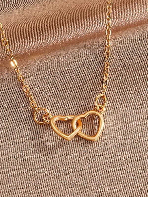 Simple Heart Decor Anklet for Women & Girls, Fashion Jewelry for Party, Daily Clothing Decor, Birthday Gift