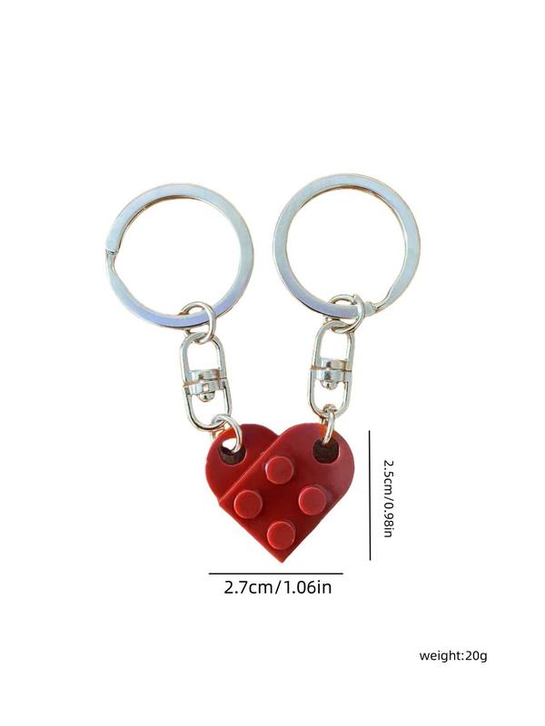 Summer Cute Heart Design Keychain, Geometric Decor Keychain for Men & Women, Gift for Birthday Party