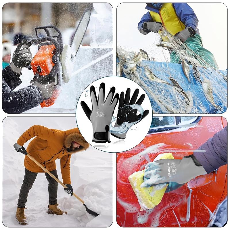 Waterproof Gloves for Men & Women,Winter Work Gloves with Grip for Cold Weather