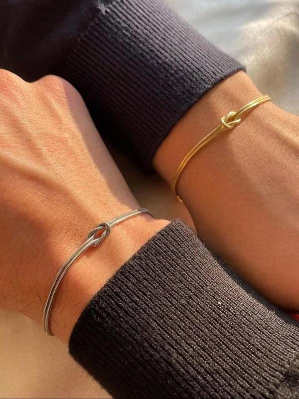 Simple Knot Design Bracelet, Fashionable Bracelet for Couple, Casual Trendy Accessories for Women & Men, Fashion Jewelry for Daily Wear