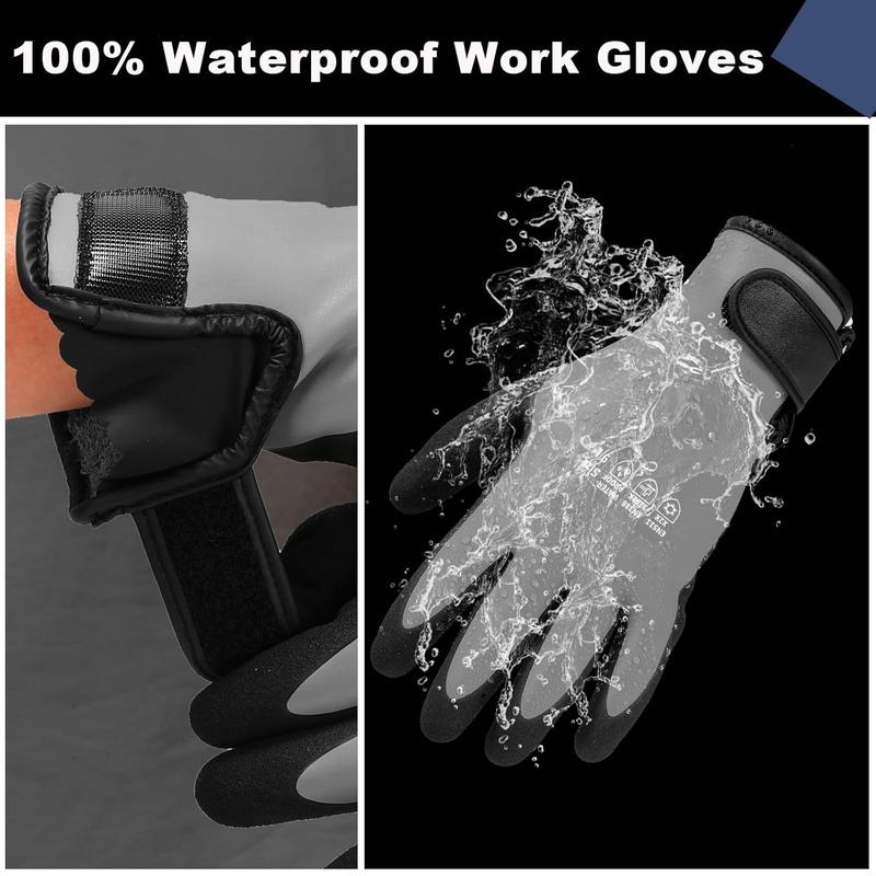 Waterproof Gloves for Men & Women,Winter Work Gloves with Grip for Cold Weather