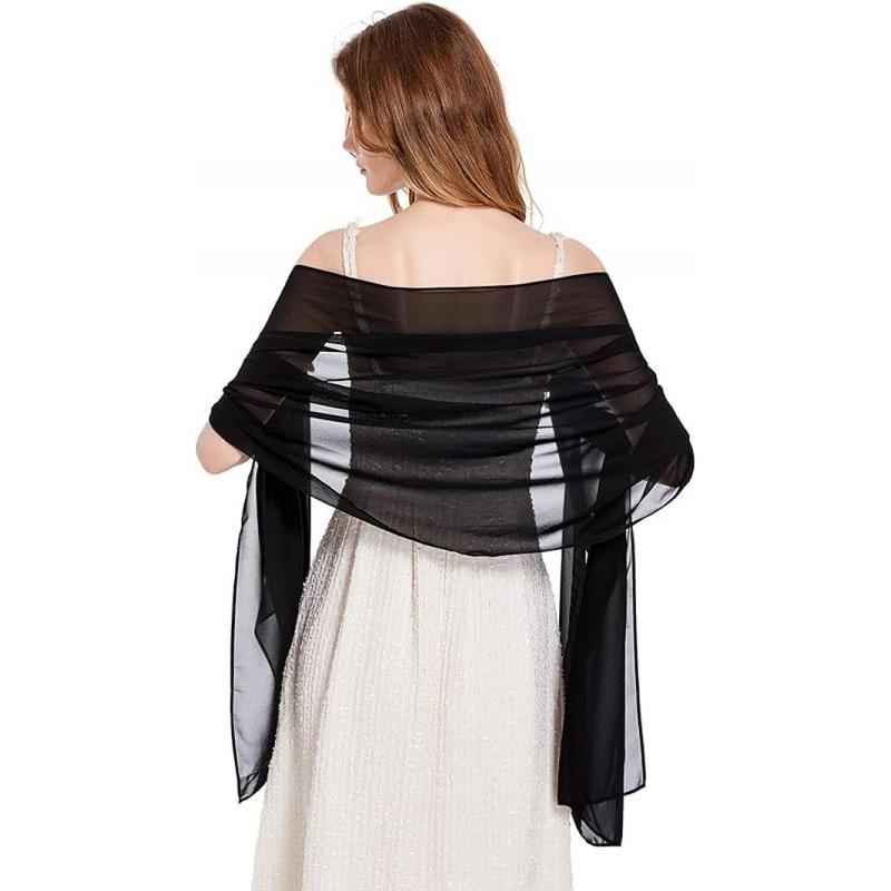 Shawls and Wraps Soft Chiffon Scarve Scarf For Evening Pa Dresses Wedding Stole