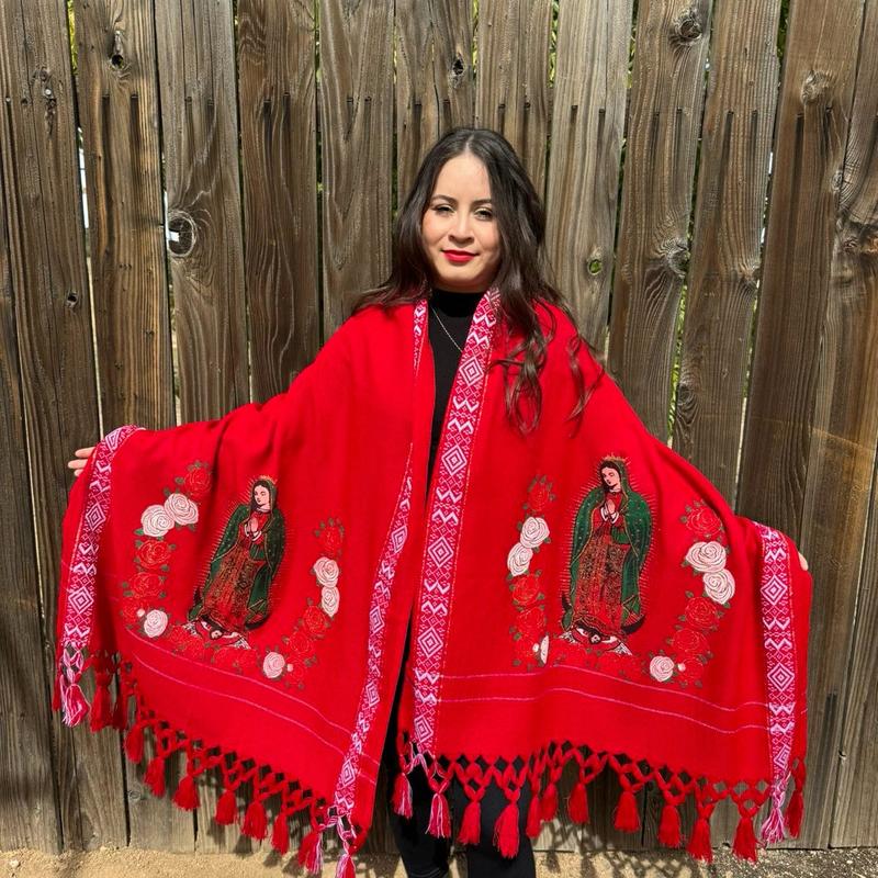 Virgencita shawl  throw blanket