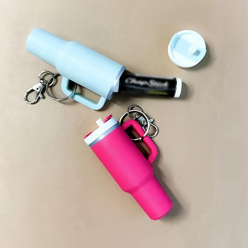 Mini water bottle keychain-street style, plastic material, suitable for men and women