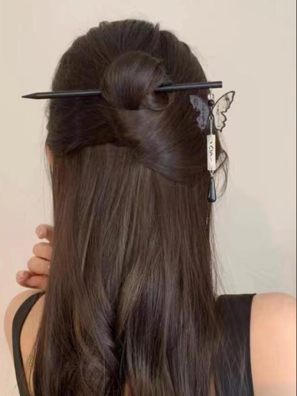 Elegant Butterfly Hair Pin, Women's Long Bob Ponytail Decoration