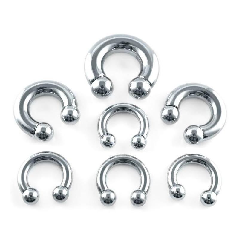 Stainless Steel Circular Horseshoe Ring