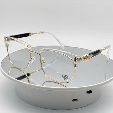 Sleek Chrome Heart Glasses: Stylish, High-End Eyewear for Men and Women, Perfect for Fashionable Looks and Prescription Lenses