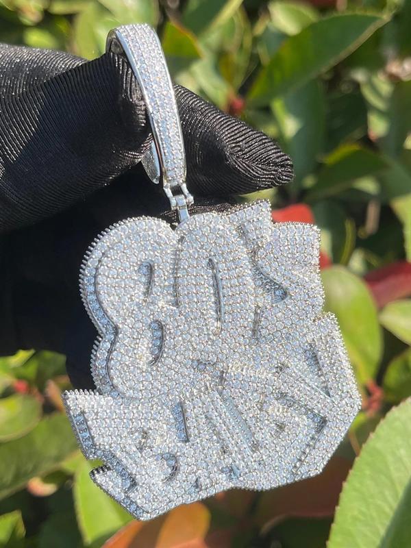 Hip Hop Rhinestone Letter Design Pendant, 2024 New Style Fashion Jewelry for Party, Daily Clothing Decor, Trendy All-match & Exquisite Jewelry for Birthday Gift