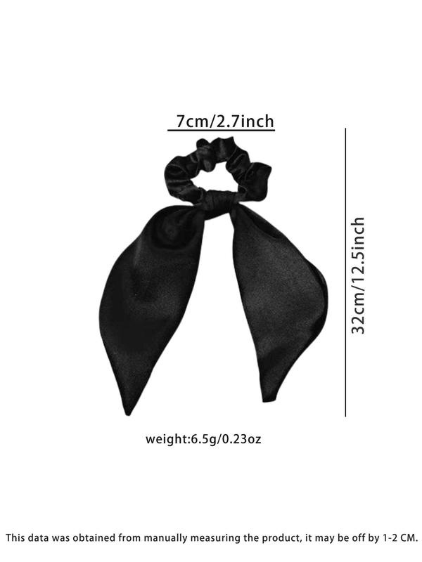 Women's Elegant Ribbon Design Hair Tie, Simple Style Plain Color Scrunchie Scarf, Minimalist Headwear Suitable for Thick Hair