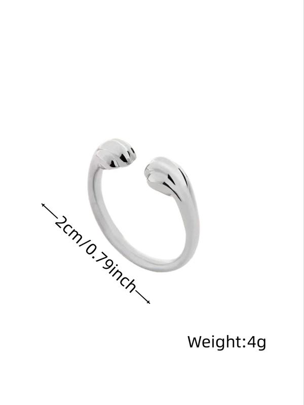 Cute Cat Claw Design Cuff Ring, Minimalist Style Alloy Cuff Ring, Fashion All-match Accessories for Women & Girls for Daily Cloth Decor