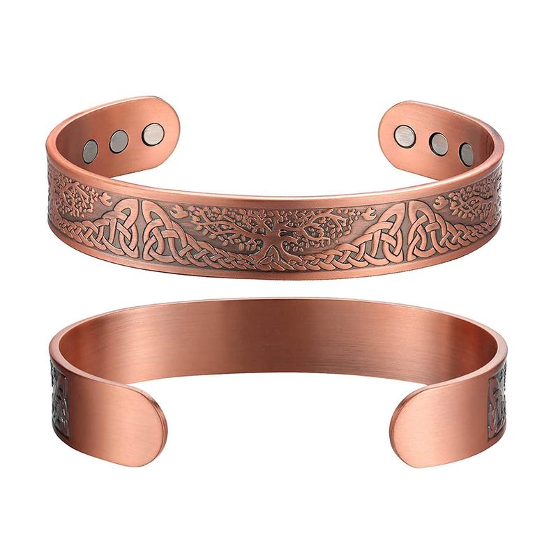 Adjustable Tree of Life Magnetic Therapy Copper Bracelet – for Men & Women, Stylish Health Accessory