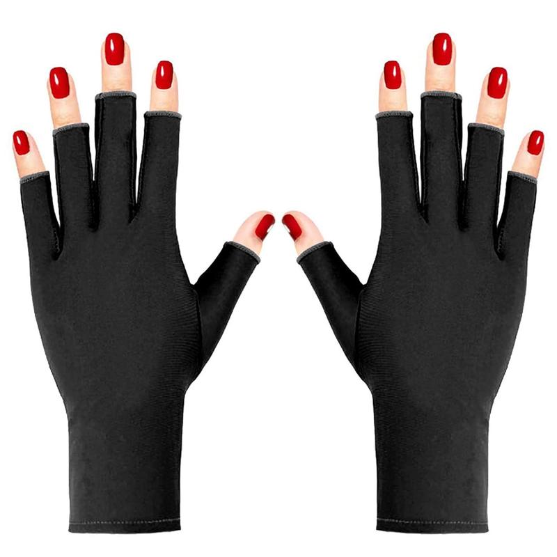 UV Gloves UPF50+ Fingerless UV Light Gloves ,UV  Manicure Gloves UV Protection Gloves