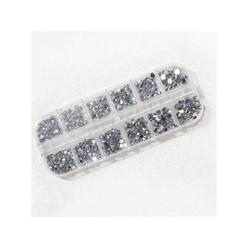 1 Box Of Multi-Size Acrylic Sparkling Rhinestones Set, Hip-Hop Style DIY Creative Tooth Decoration Set Tooth Gems For Girls