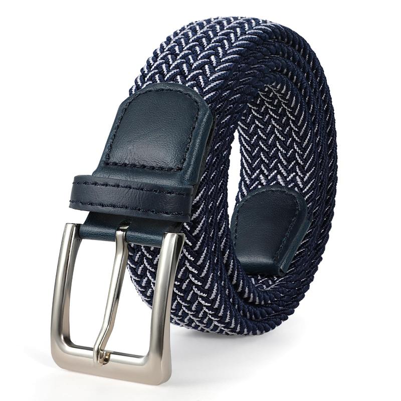 Braided Woven Elastic Stretch Belt Web Casual Belt for Men Women Pants Jeans