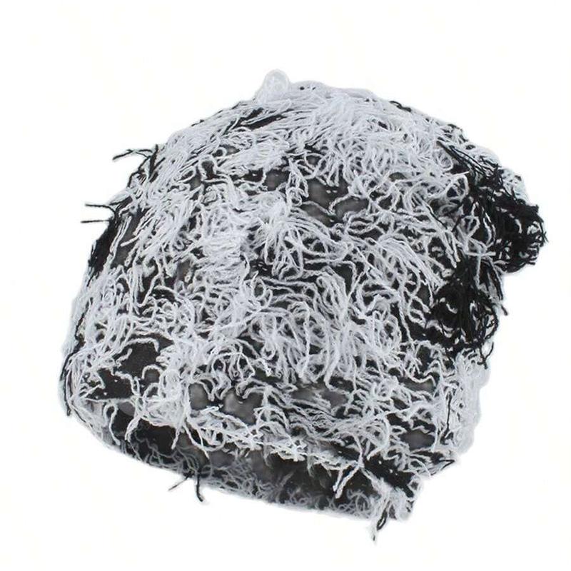 Autumn Winter Knitted Hat Men Fashion Street Punk Hip Hop Cap Balaclava Black Beanie Casual