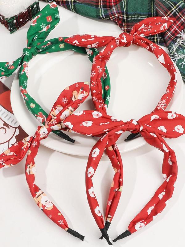 Cute Christmas Themed Knot Design Headband, High Stretch Hair Hoop for Women & Girls, Fashion Hair Accessories for Party, Daily Clothing Decor