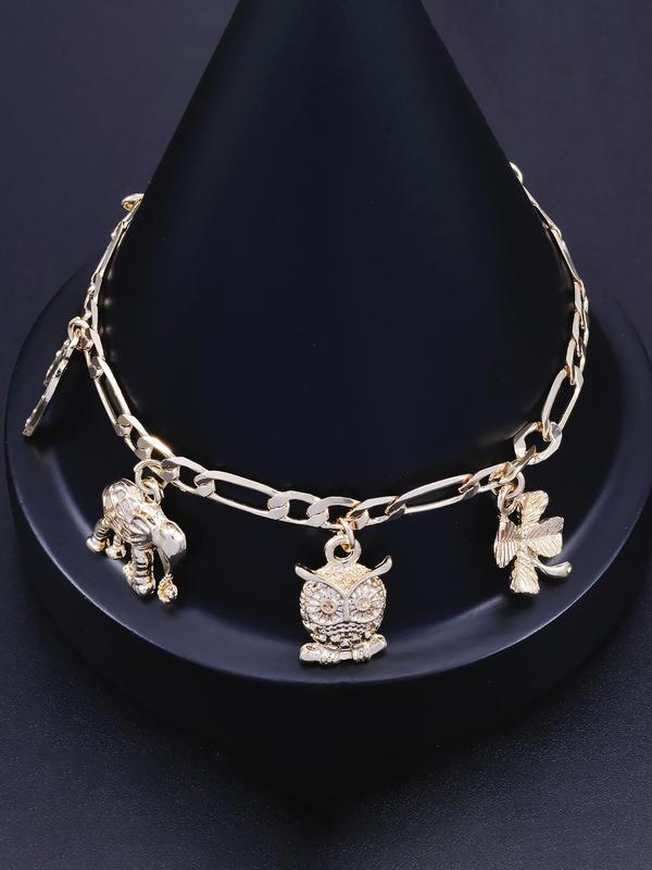 Fashion Creative Elephant Design Bracelet, Lucky Bracelet for Women & Men, Daily, Trendy All-match & Exquisite Jewelry for Birthday Gift