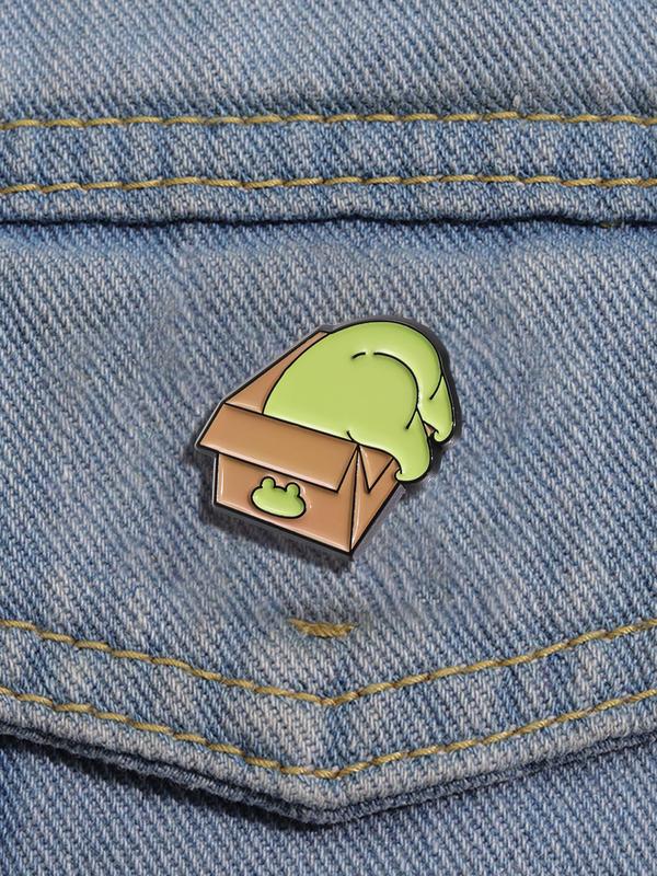 Cute Cartoon Frog Design Brooch, Cute Animal Design Brooch, Fashion Clothes Accessories for Women & Men