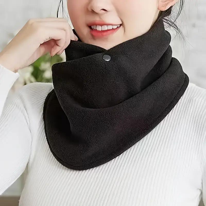 Solid Color Thickened Polar Fleece Neck Warmer, Windproof Neck Gaiter, Outdoor Sports Neck Warmer for Men & Women, Sports & Outdoor Accessories