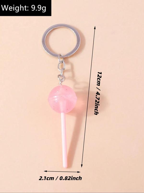 Cute Lollipop Charm Design Keychain, Fashionable Keychain for Women & Girls, Trendy All-match & Exquisite Keychain for Birthday Gift