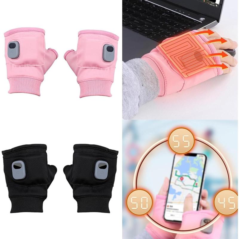 Portable Heating Gloves with Digital Display, 1 Box Rechargeable Hand Warmer, Heated Gloves with 3 Temperature Modes for Home Use