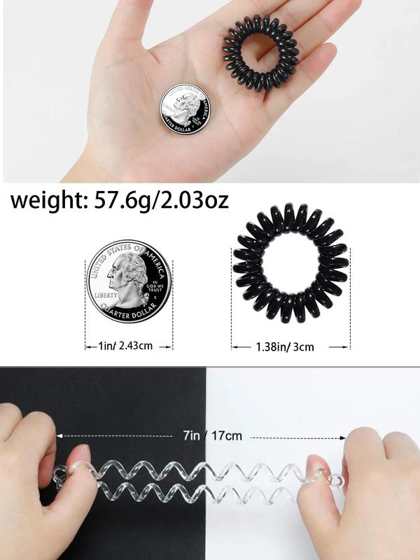 Spiral Design Hair Tie, No Fold Hair Tie, Elastic Hair Tie for Thick Hair, Hair Accessories for Women & Girls