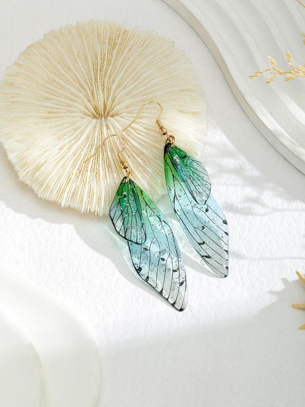 Wing Design Dangle Earrings, 2024 New Style Fashionable Jewelry for Women, Daily Clothing Decor, Trendy All-match & Exquisite Jewelry for Birthday Gift