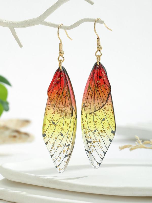 Wing Design Dangle Earrings, 2024 New Style Fashionable Jewelry for Women, Daily Clothing Decor, Trendy All-match & Exquisite Jewelry for Birthday Gift