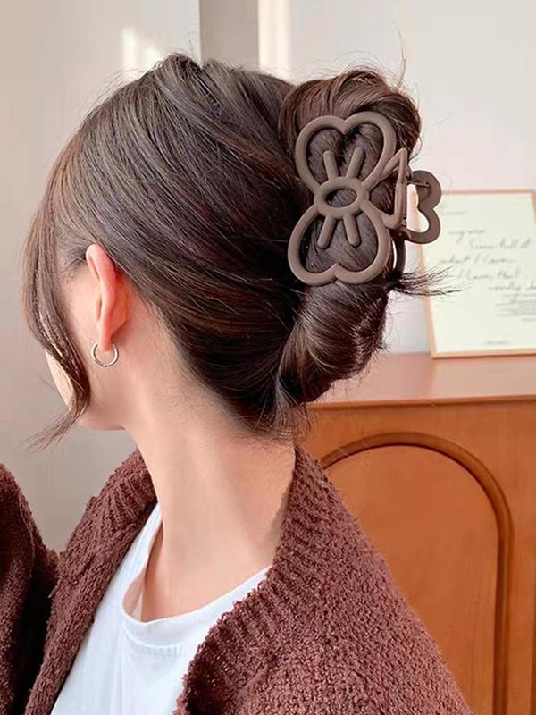 Cute Hollow out Bow Design Hair Claw, Fashion All-match Hair Accessories for Women, Cute Lovely Hairwear for Day Outfit & Daily Use, Fall Outfits, Earthtone Fall Freshness