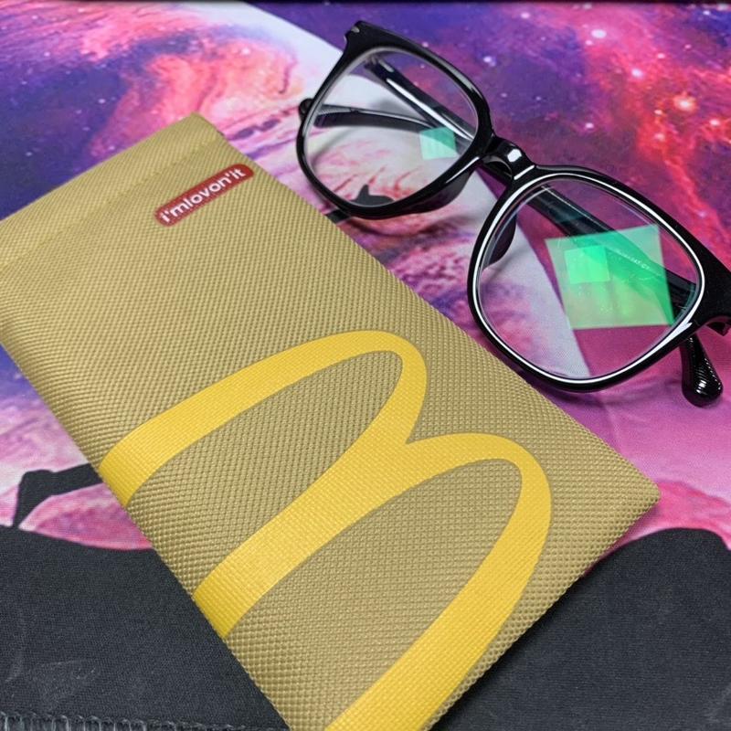 McDonald's Sunglasses Case Funny Soft Travel Eyeglass Bag for Women Men