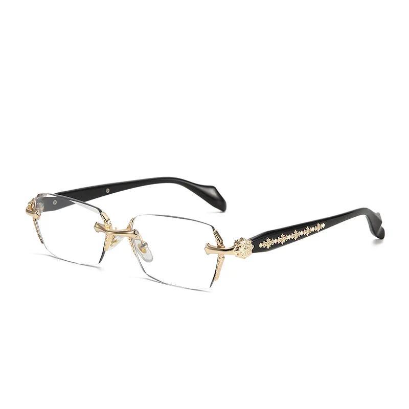 Chrome Hearts glasses blue light, lightweight and trendy gold and silver glasses, unisex glasses