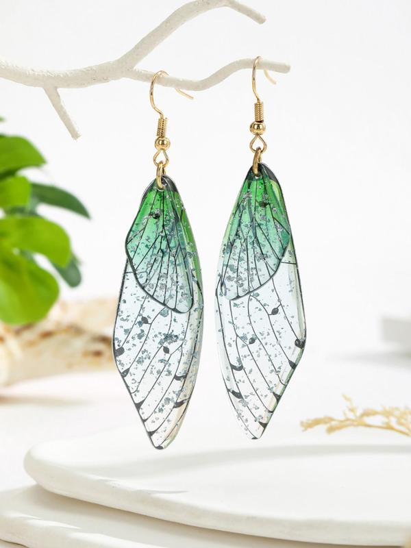 Wing Design Dangle Earrings, 2024 New Style Fashionable Jewelry for Women, Daily Clothing Decor, Trendy All-match & Exquisite Jewelry for Birthday Gift