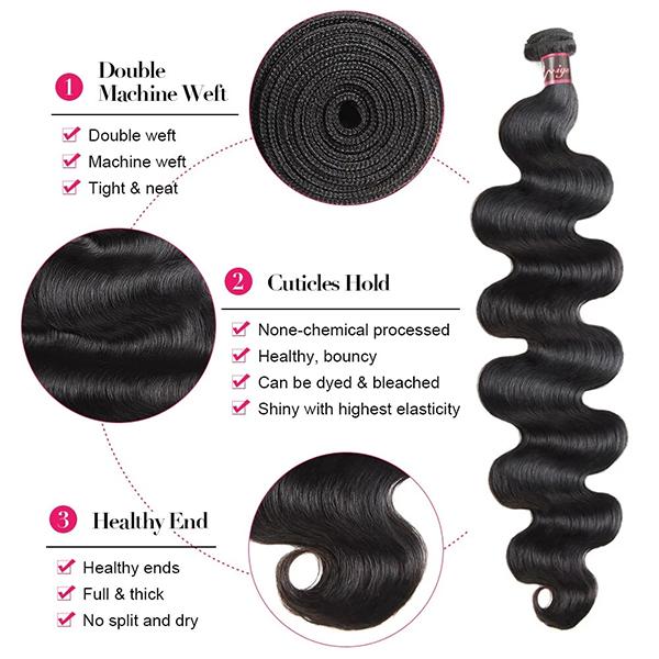 Straight Body Wave Hair Bundles Raw Hair Bundles 1 3 4 Bundles Deal 100% Human Hair Weave bundles 100g pc