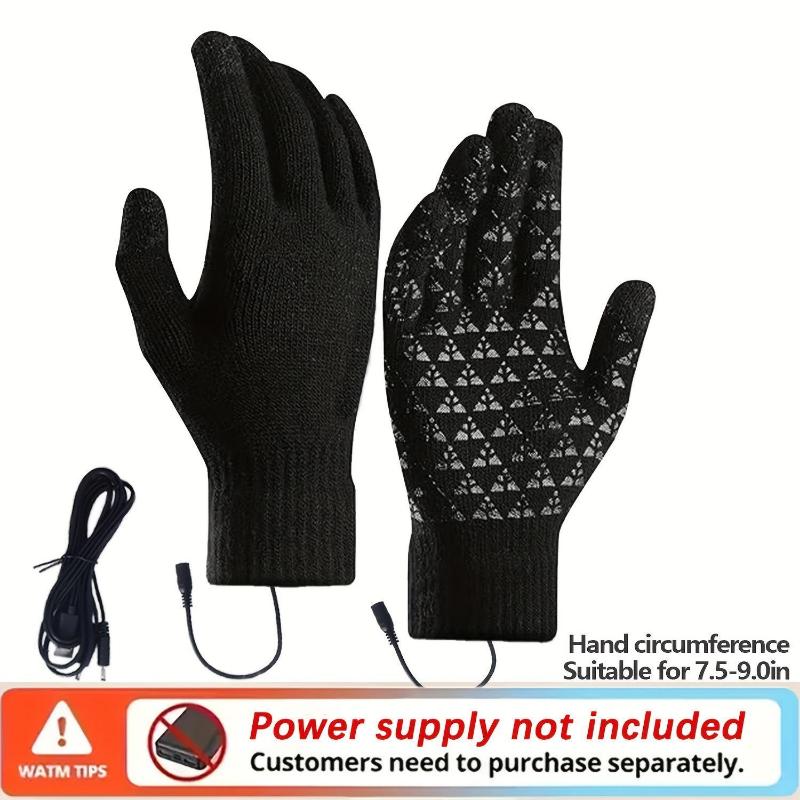 USB Rechargeable Heated Gloves, Touch Screen Thickened Heated Gloves, Warm Gloves for Outdoor Cycling, Sports & Outdoor Accessories