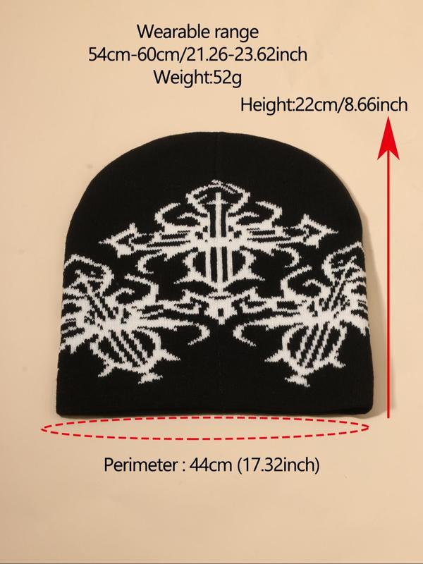 Unisex Street Trend Cartoon Embroidery Beanie Hat, Trendy Soft Beanie Cap, Fashionable Hat for Fall & Winter for Men & Women for Daily Wear