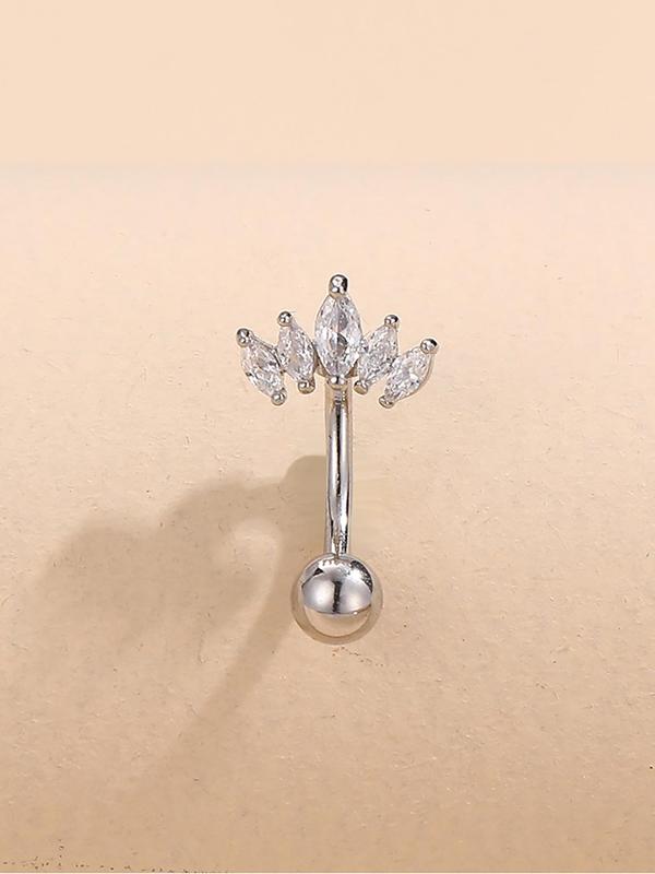 Rhinestone Decorated Eyebrow Piercing, Fashion Body Jewelry For Women, Jewelry For Daily Decoration