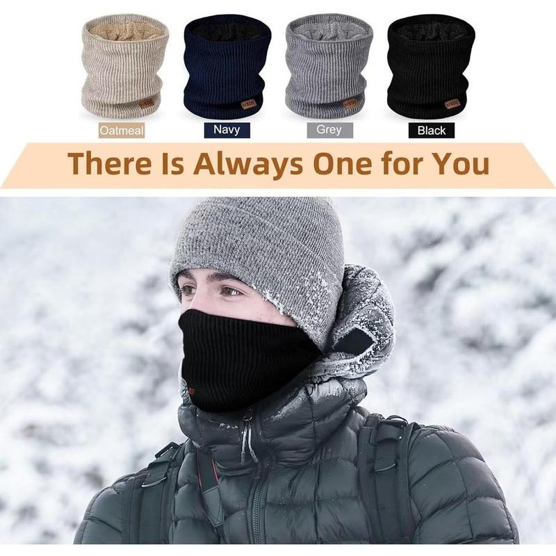 3 Pack Winter Neck Gaiters Neck Warmer with Thermal Thick Warm Fleece Lined Cold Weather for Men Women