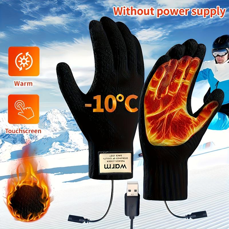 Warm Touch Heating Gloves-Suitable for Touch Screen, USB Power Supply, Warm Work and Cycling Gloves, Suitable for Cold Weather-Perfect Outdoor Activities Accessories