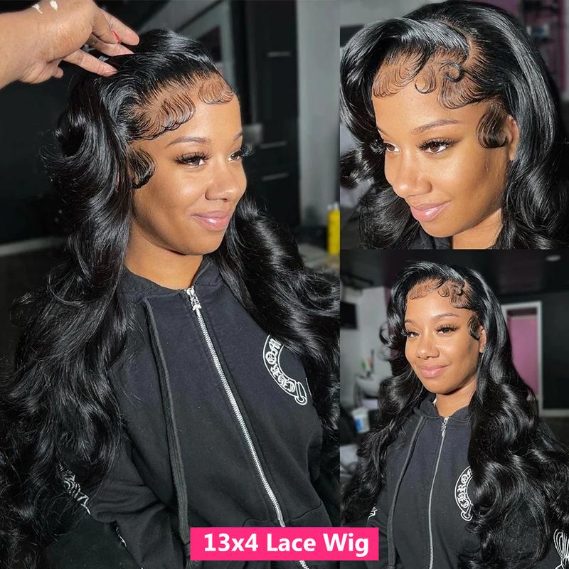 Bling Hair 13x6 Body Wave Lace Frontal Wig Human Hair Pre-plucked 13x4 Transparent Lace Front Wigs For Women 180% Density Brazilian Human Hair Wigs