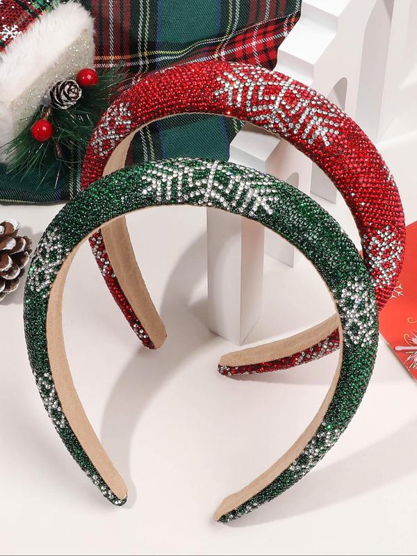 Rhinestone Decorated Hair Hoop, High Head Thick Sponge Hair Hoop for Women & Girls, Fashion Hair Accessories for Party, Daily Clothing Decor