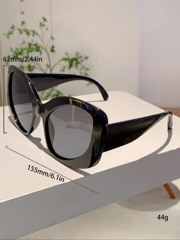 Simple Gradient Lens Sunglasses, Large Frame Fashion Sunglasses for Women, Basic Sunglasses for Outdoor Activities, Summer Accessories 2024 for Beach Travel