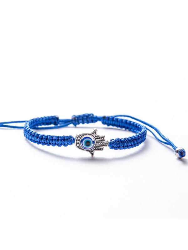 Evil Eye Hand Braided Bracelet, Unisex Hand Woven Adjustable Bracelet, Fashion Jewelry for Party, Daily Clothing Decor, Exquisite Jewelry for Gift