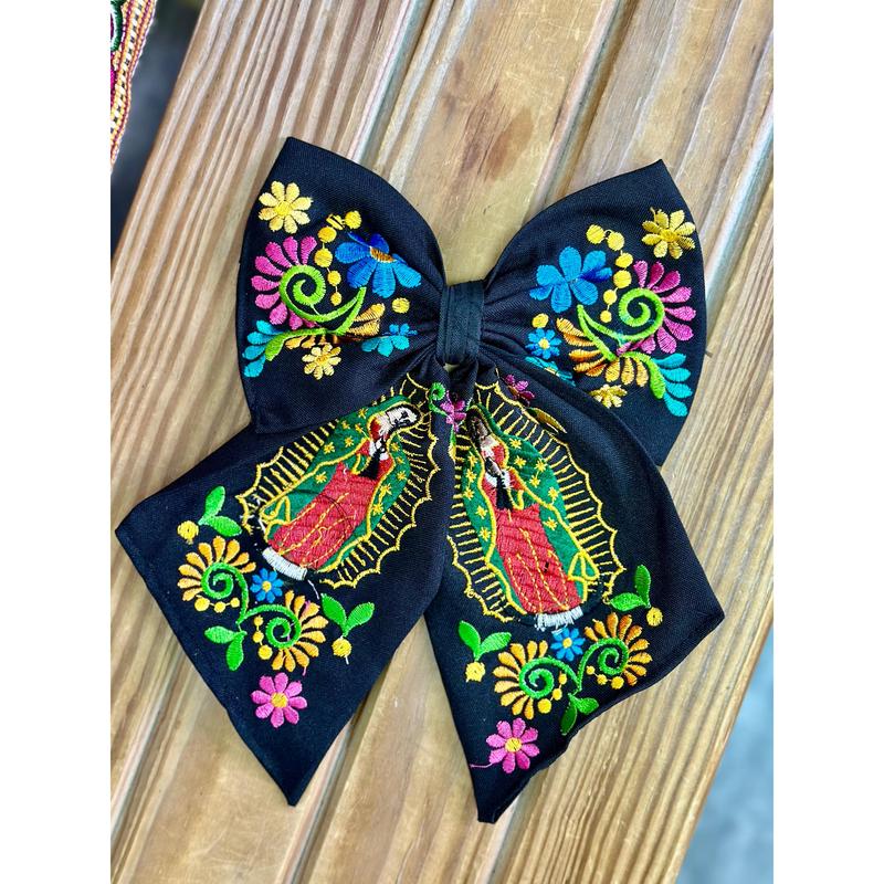 Virgen Mexican Bow Clips Small